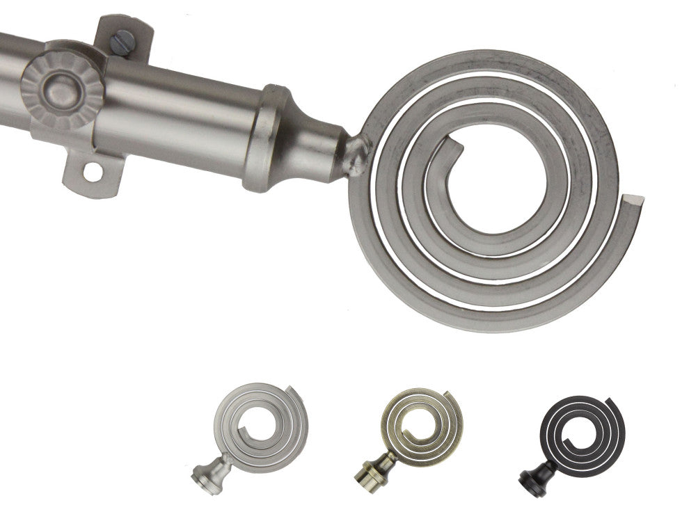 Ben 13/16" Diameter Curtain Rod, Satin Nickel, 18-28"