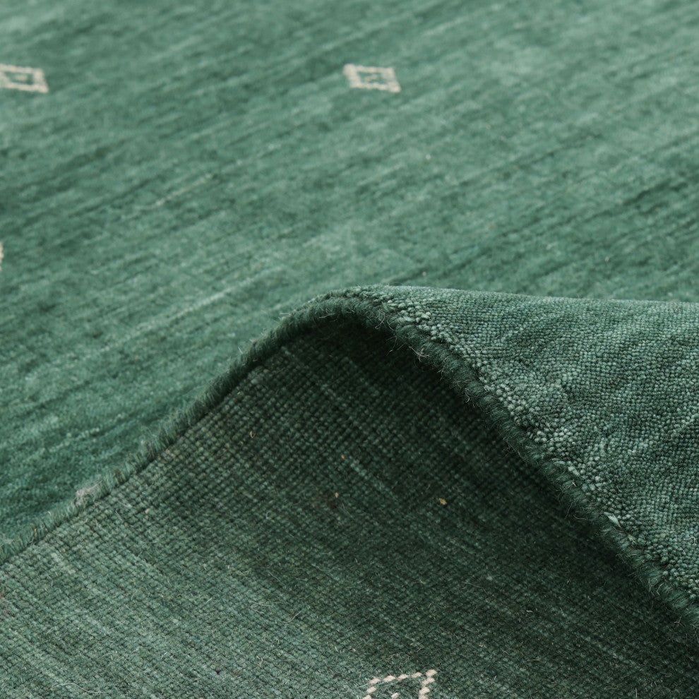 Simi One-of-a-Kind Handmade Area Rug Green, 3' 0'' x 5' 0''