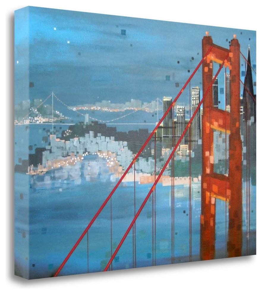 "Twilight San Francisco" By Carol Joy Shannon, Giclee on Gallery Wrap Canvas