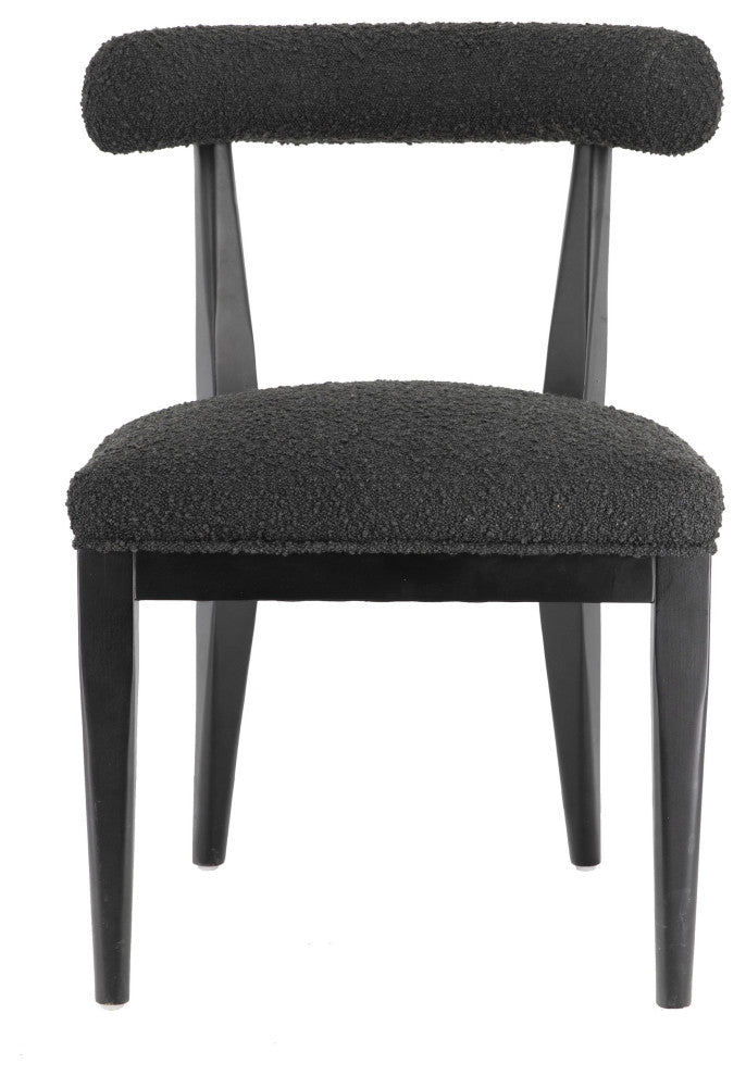 Palla Black Boucle Dining Chair - Black