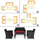 4PCS Patio Rattan Furniture Conversation Set Cushion Sofa Table Garden Red