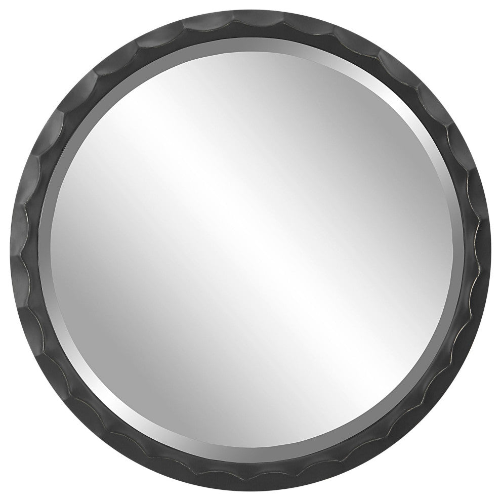Uttermost Scalloped Edge Round Mirror