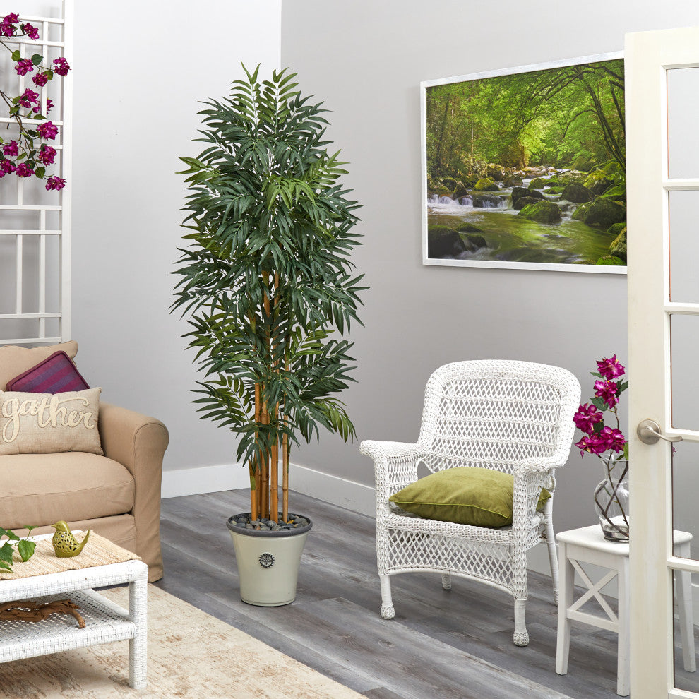 6'' Phoenix Artificial Palm tree, Decorative Planter