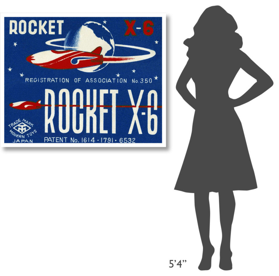 "Rocket X-6" Digital Paper Print by Retrorocket, 42"x34"