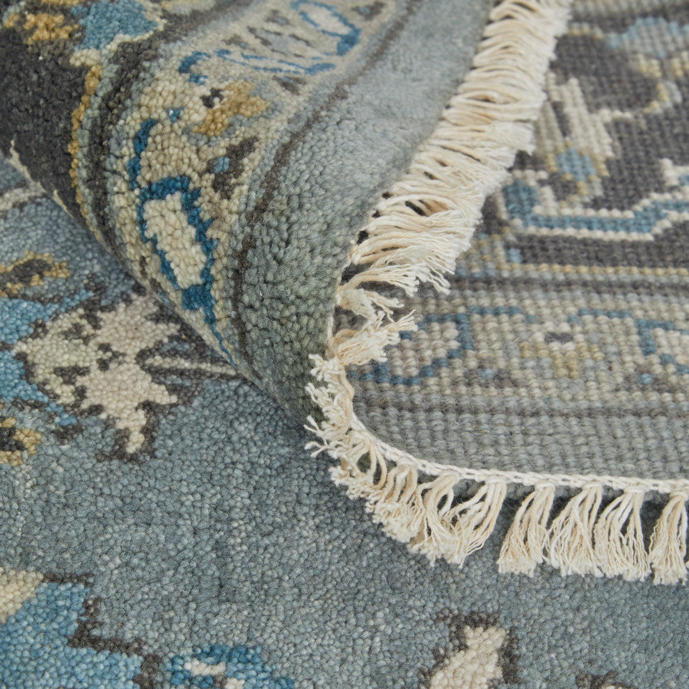 Weave & Wander Alden Rug, Steel/Chocolate, 7'9"x9'9"