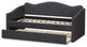 Helena Fabric Daybed With Trundle, Dark Gray