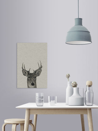 "Mischievous Deer" Painting Print on Wrapped Canvas, 12"x18"