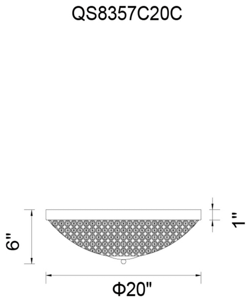 Globe 6 Light Bowl Flush Mount With Chrome Finish