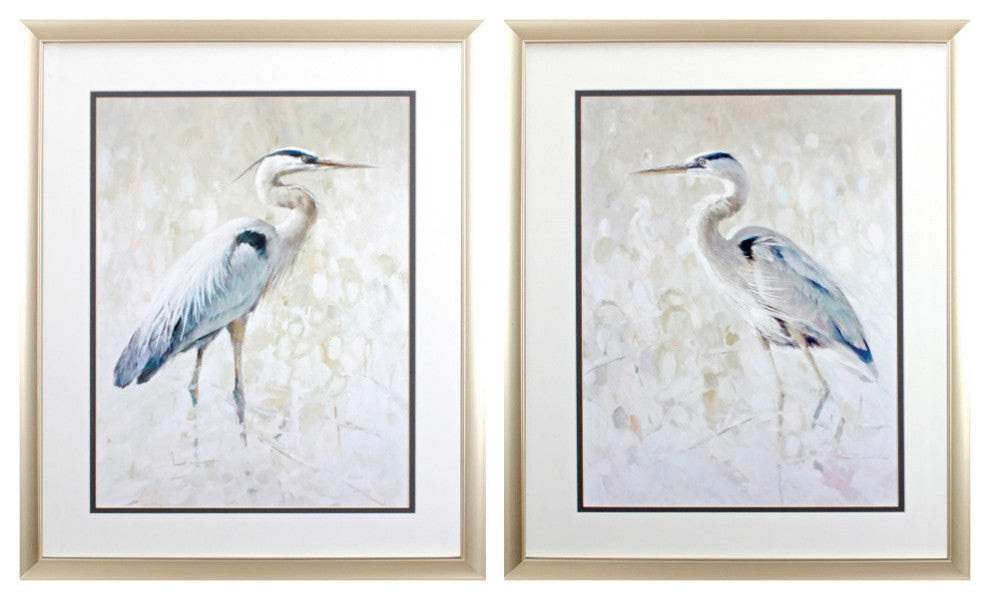 Great Blue Heron Wall Art, 2-Piece Set