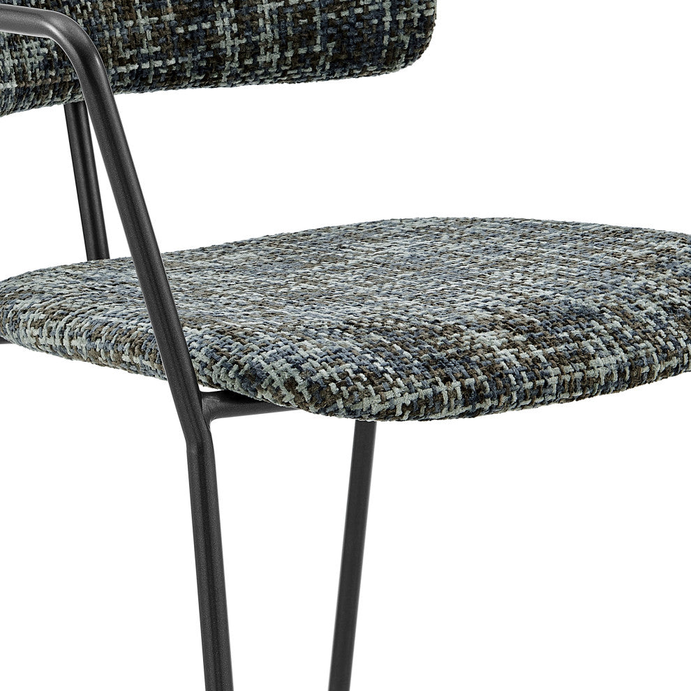 Alivia Fabric Dining Side Arm Chair,, Set of 2, Allure Gray