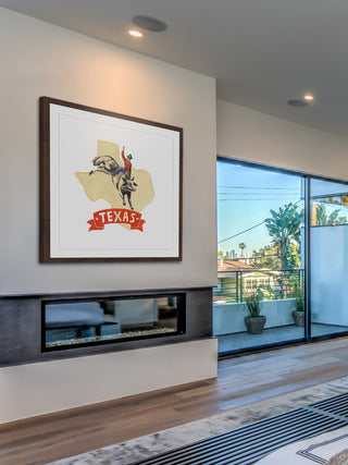 "Texas Cowboy" Framed Painting Print, 12x12