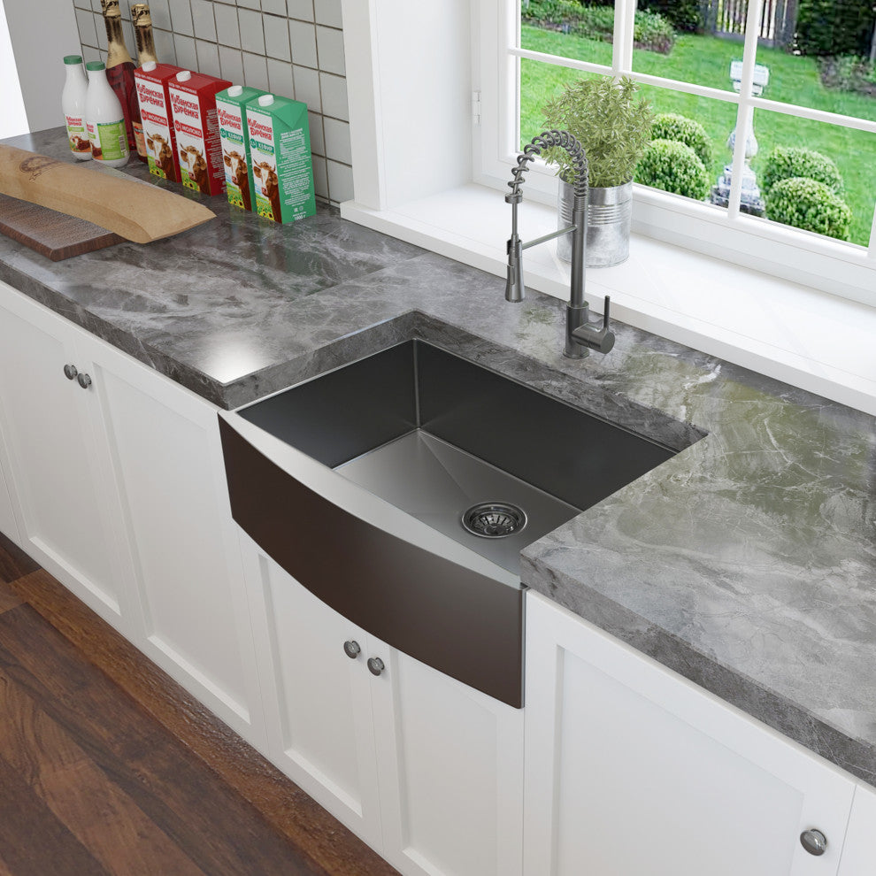 Farmhouse Apron Stainless Steel Single Bowl Kitchen Sink