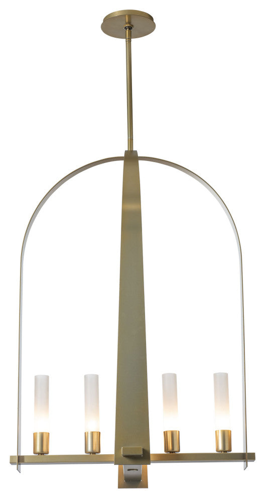 Triomphe 8-Light Pendant Modern Brass Frosted Glass