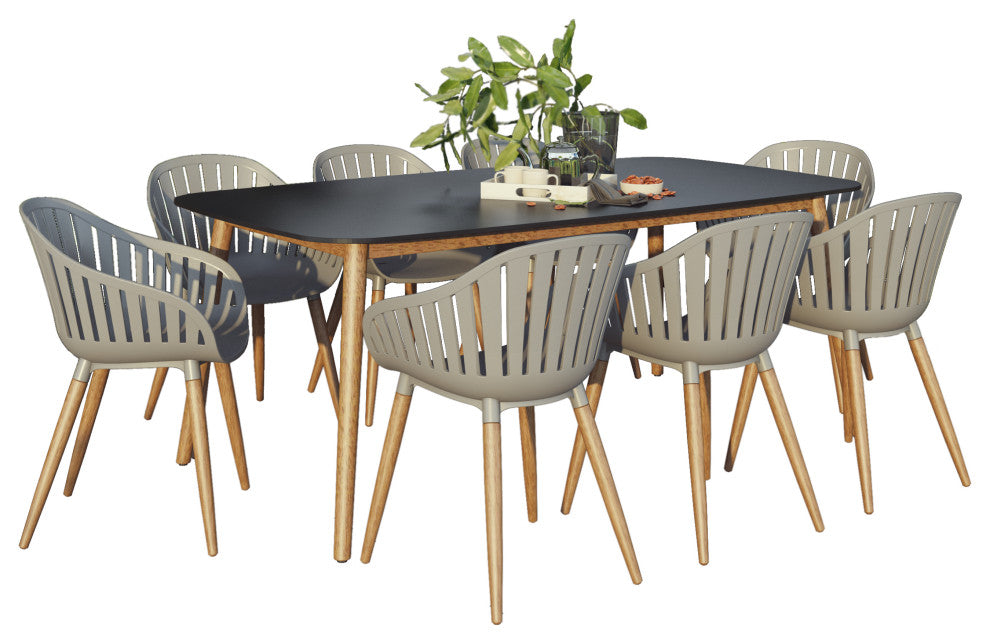 Amazonia Patio Malbec Dining Set, 9-Piece