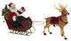 10" Santa in Sleigh With Deer