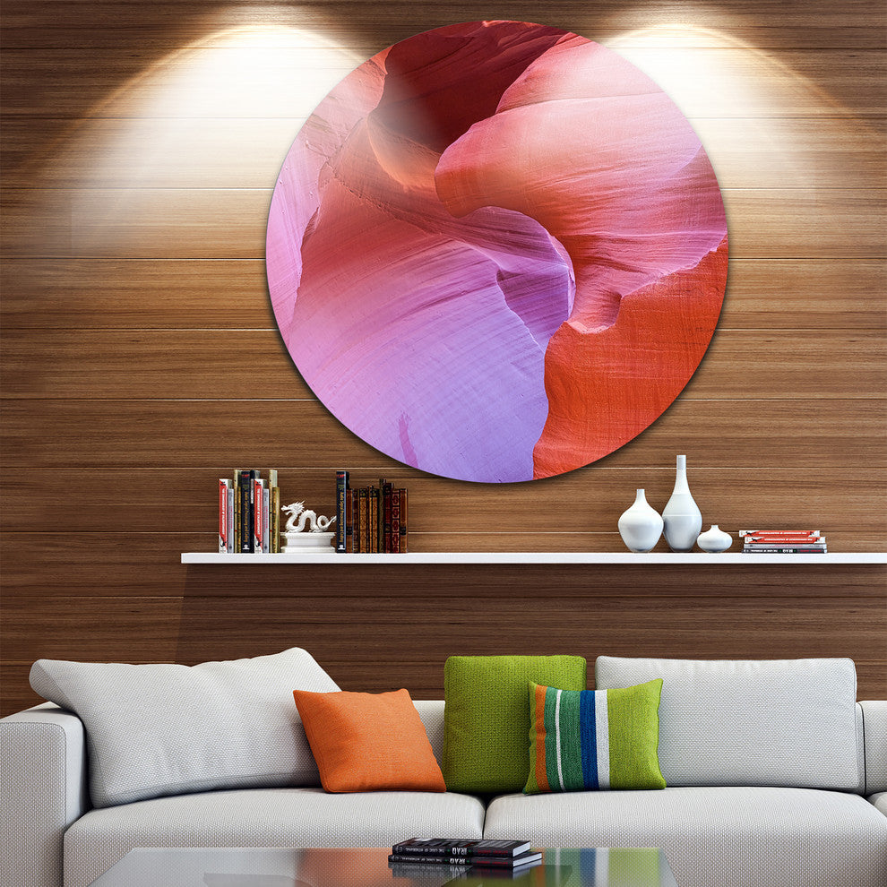Antelope Canyon Landscape, Photography Disc Metal Wall Art, 23"