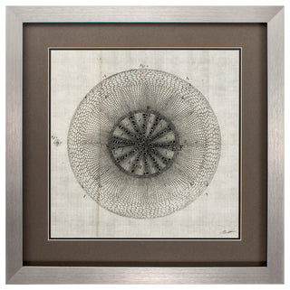 HomeRoots 26" X 26" Silver Frame Custom Cross Cut Iv
