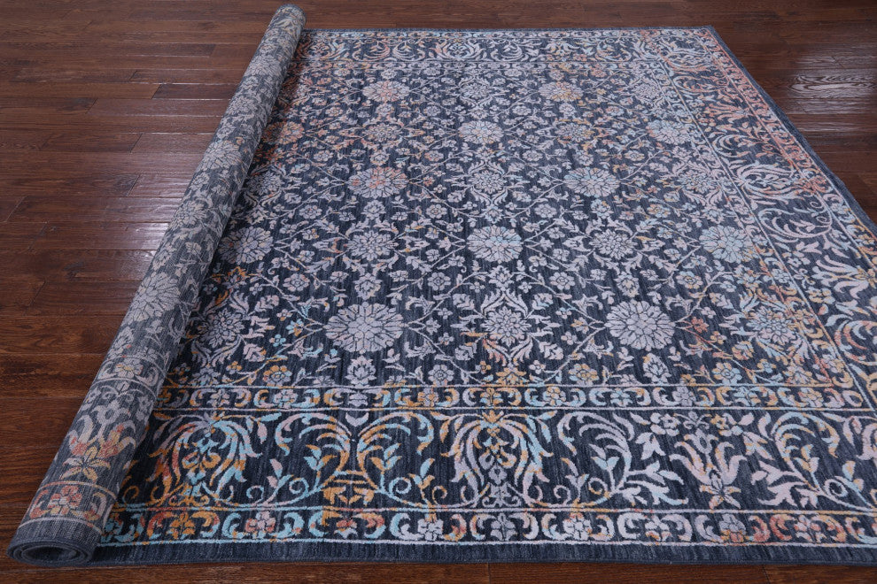 Persian Wool and Silk Hand Knotted Rug 8' 0" X 10' 0" Q8705
