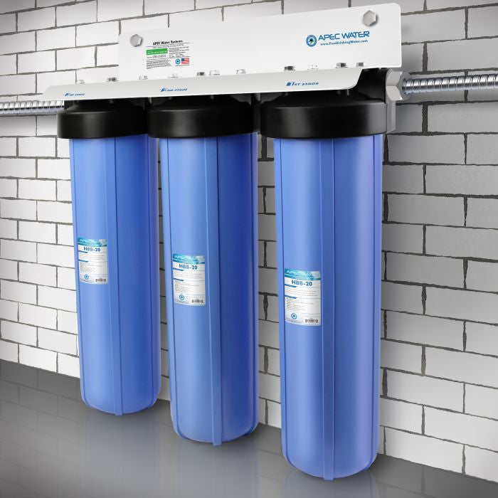 APEC 20" BB Whole House Iron, Sediment and Carbon Water Filter System