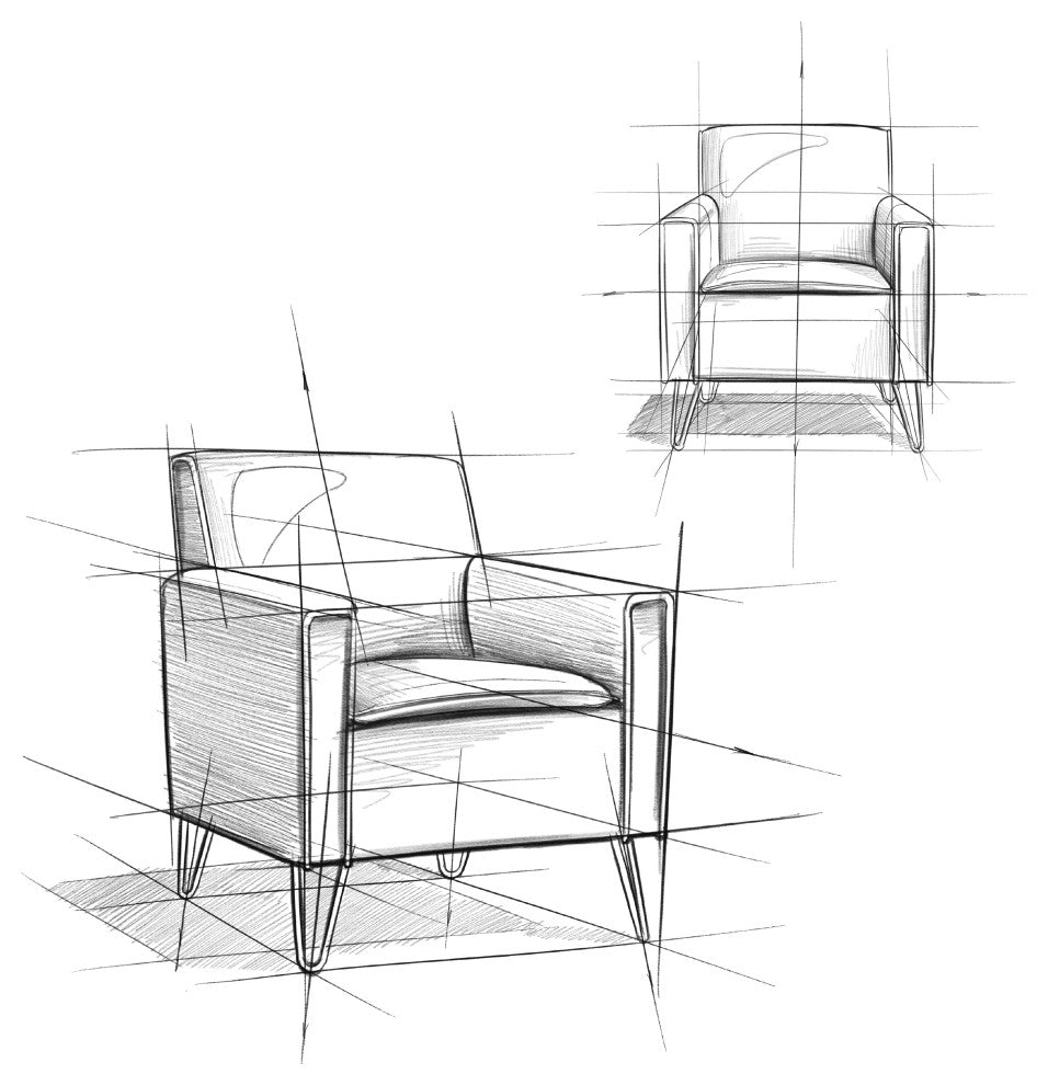 Warren Accent Chair with Hairpin Legs