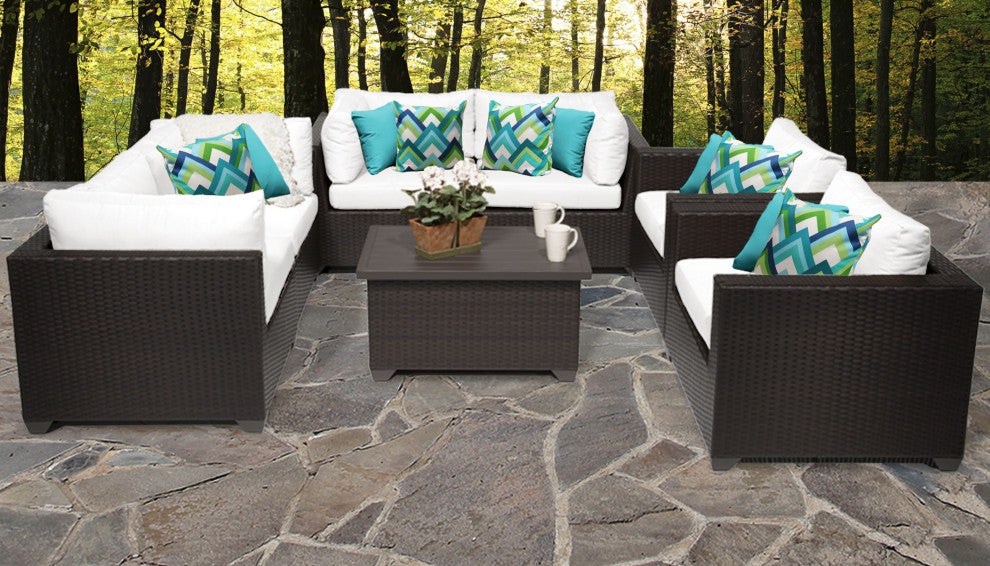 Belle 7 Piece Outdoor Wicker Patio Furniture Set 07c