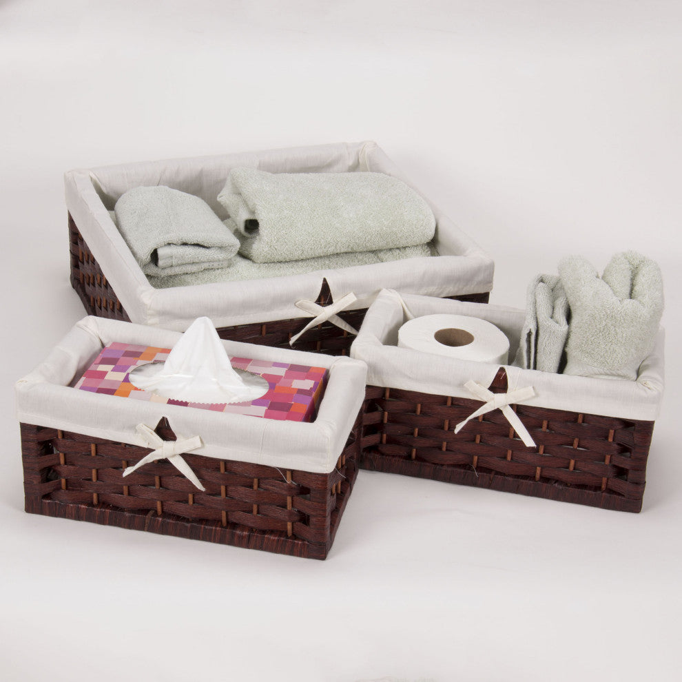 3-pc. Paper Rope Utility Basket Set