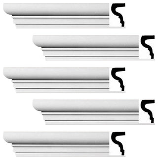 Cornice White Strasbourg Design 5 Pieces Totaling 480" Length