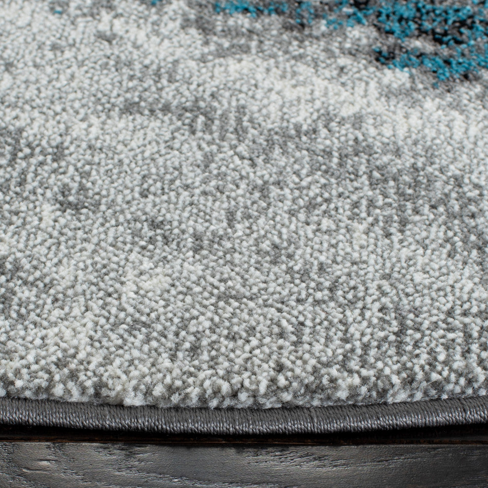 Safavieh Glacier Gla127M Organic and Abstract Rug, Blue and Gray, 2'3"x14'0" Run