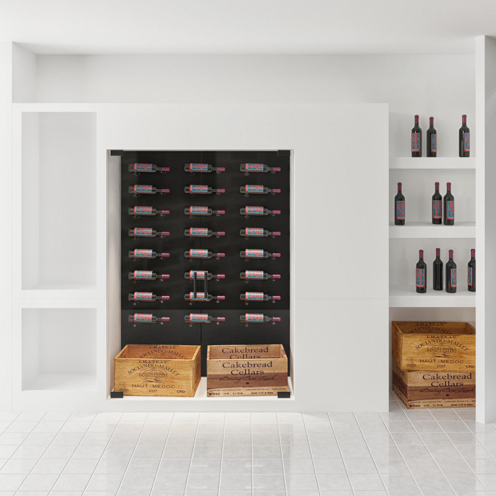 Vino Pins Designer Grid 3Ã—1, Metal Wine Rack Peg Kit