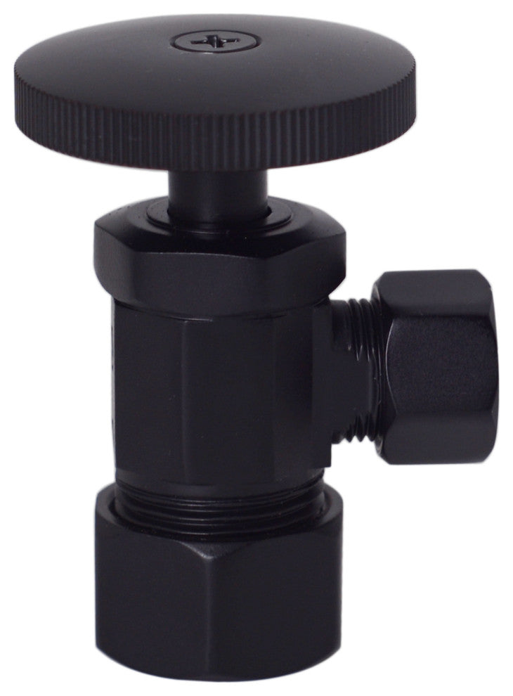 Faucet Kit - 5/8" Od X 3/8" Od X 20" Bullnose In Oil Rubbed Bronze, Powder Coated Flat Black