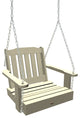 Lehigh Single Seat Swing, Weathered Acorn, Whitewash