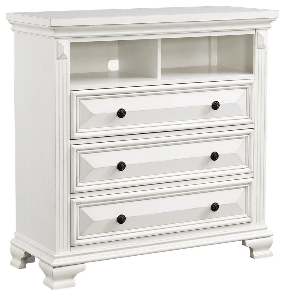 Picket House Furnishings Trent Media Chest in White