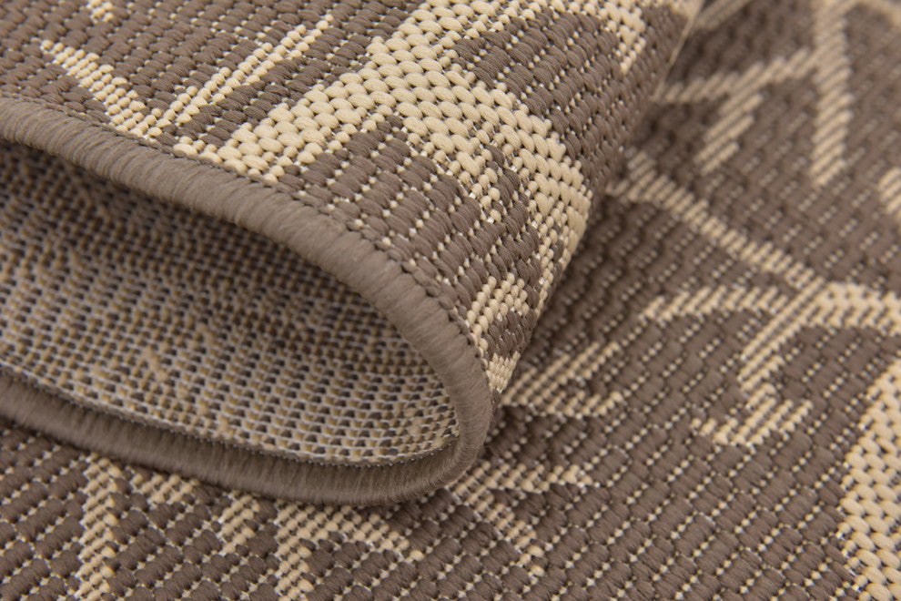 Unique Loom Brown Branch Outdoor 2'x6' Runner Rug