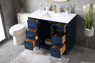 42" SIngle Bathroom Vanity, Blue