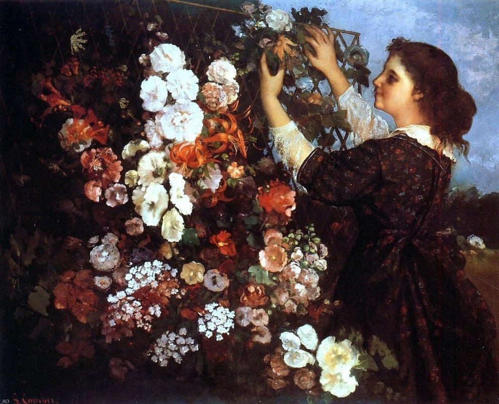 Gustave Courbet The Trellis Wrapped Canvas, 20"x25"