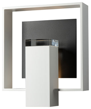 Shadow Box Medium Outdoor Sconce-Coastal White-Coastal Black