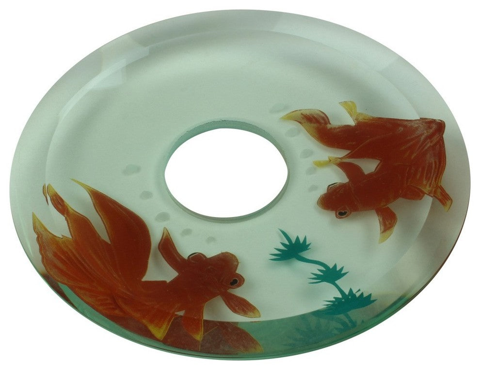 Replacement Waterfall Faucet Glass Disc Tray Plate Koi Fish Renovators Supply
