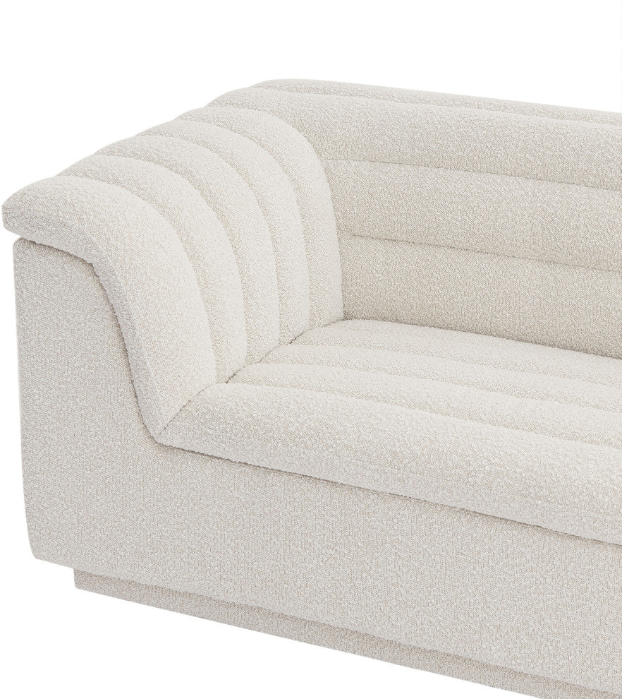 Cascade Upholstered Set, Cream, Boucle Fabric, Sofa