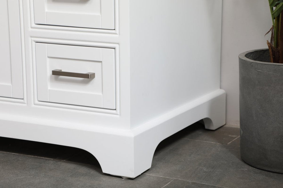 Amber Single Bathroom Vanity, Blue, White, 32"