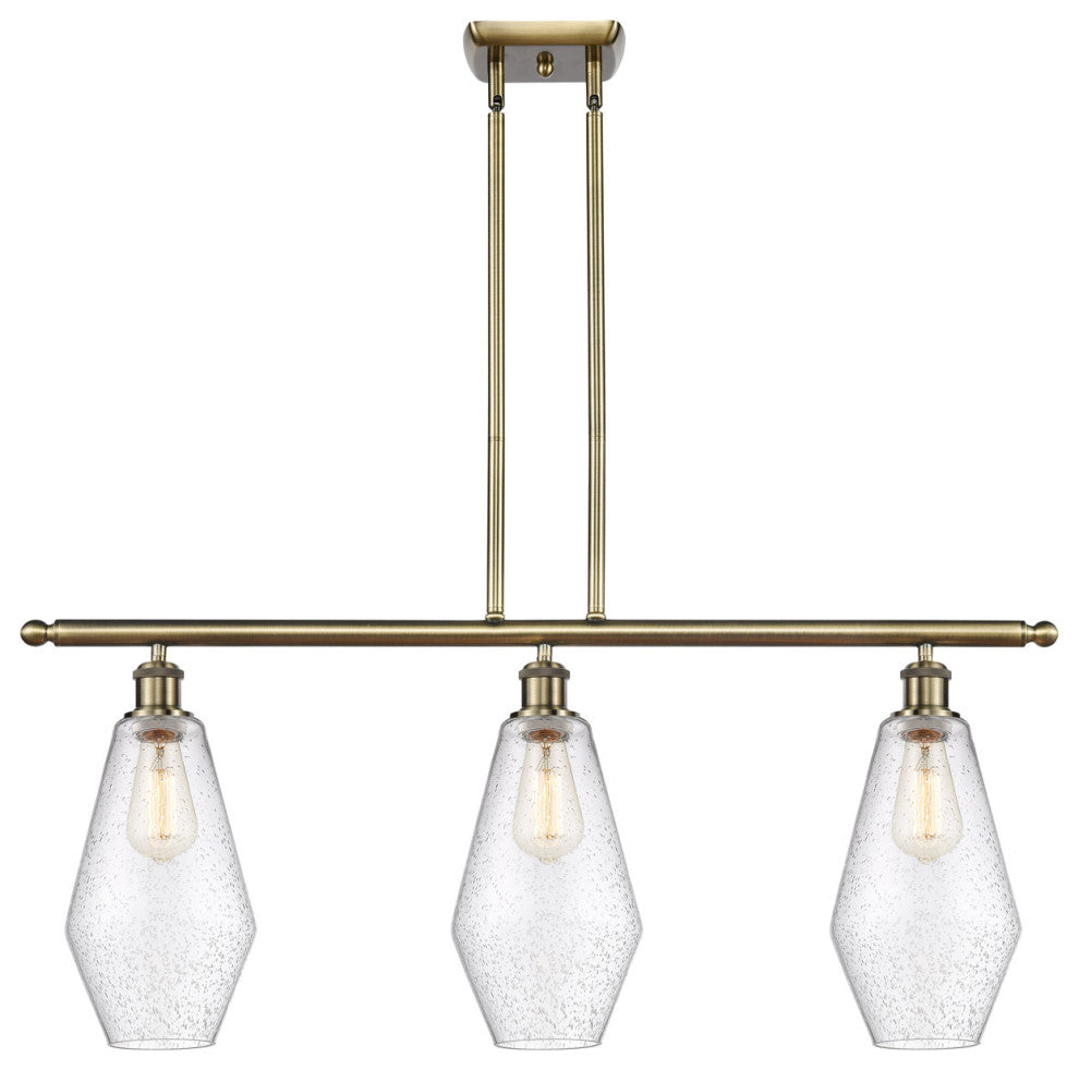 Innovations 516-3I-AB-G654-7 3-Light Island Light, Antique Brass
