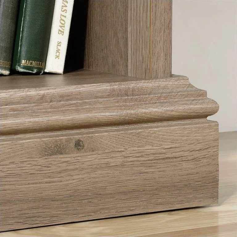 Tall Bookcase, Wood Frame & 10 Open Compartments With ID Label Tags, Salt Oak