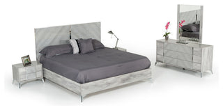 Nova Domus Alexa Italian Modern Gray Bed, Eastern King