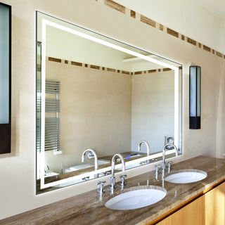 LED Modern Bathroom Frameless Decorative Mirror Wall Mounted, 36"x72", Rectangle