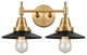 Innovations 447-2W-BB-M6-BK-LED Caden 2 Light Bath Vanity Light, Brushed Brass