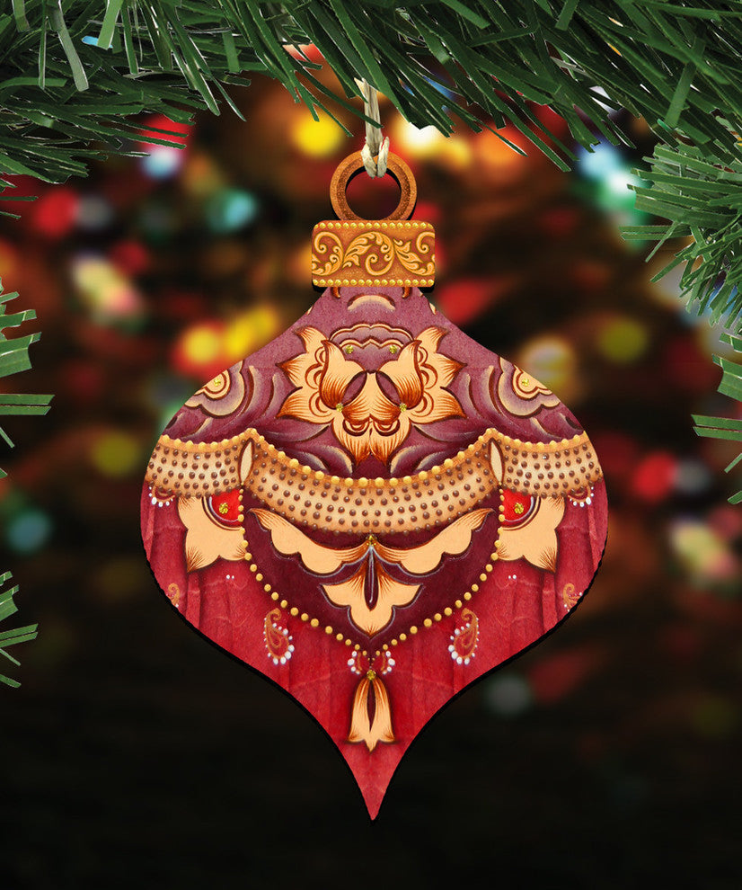 Red Round-Ball Ornaments, Set of 3