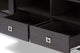 Walda 70" Dark Brown Wood TV Cabinet With Sliding Doors and Drawers