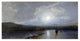 "Moonlit River" Digital Paper Print by William Trost Richards, 32"x17"
