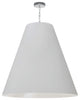 1 Light X-Large Anaya Polished Chrome Pendant w/ White Shade