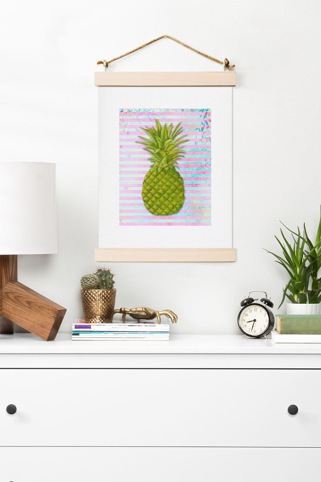 Deny Designs Madart Inc Striped Pineapple Art Print