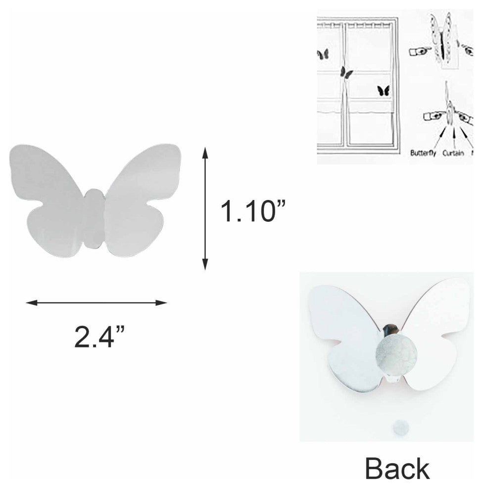Acrylic Butterfly With Magnet 6 pieces